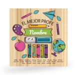Tabla de Madera "Mejor profe" Personalizada para Profesores