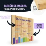 Tabla de Madera "Lápices" Personalizada para Profesores - Imagen 2