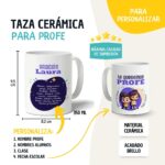 Taza "Te queremos Profe" para Profesores personalizada - Imagen 2