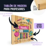 Tabla de Madera "Mejor profe" Personalizada para Profesores - Imagen 8