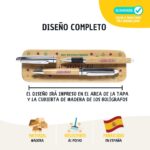 Estuche de Bolígrafos de Madera "Frase aulas y caminos" Personalizado - Imagen 3