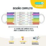 Taza Profesor Personalizada Fin de Curso con Nombres de Alumnos – Diseño Lápices de Colores - Imagen 3