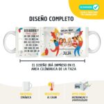 Taza Profesor con diseño "Gracias profe" personalizada con Foto, nombres y curso - Imagen 3