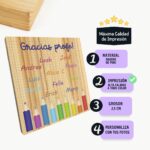 Tabla de Madera "Lápices" Personalizada para Profesores - Imagen 4