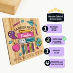 Tabla de Madera "Mejor profe" Personalizada para Profesores - Imagen 6