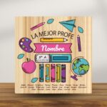 Tabla de Madera "Mejor profe" Personalizada para Profesores - Imagen 4