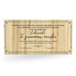 Tabla de Madera Diploma Personalizado para Profesores
