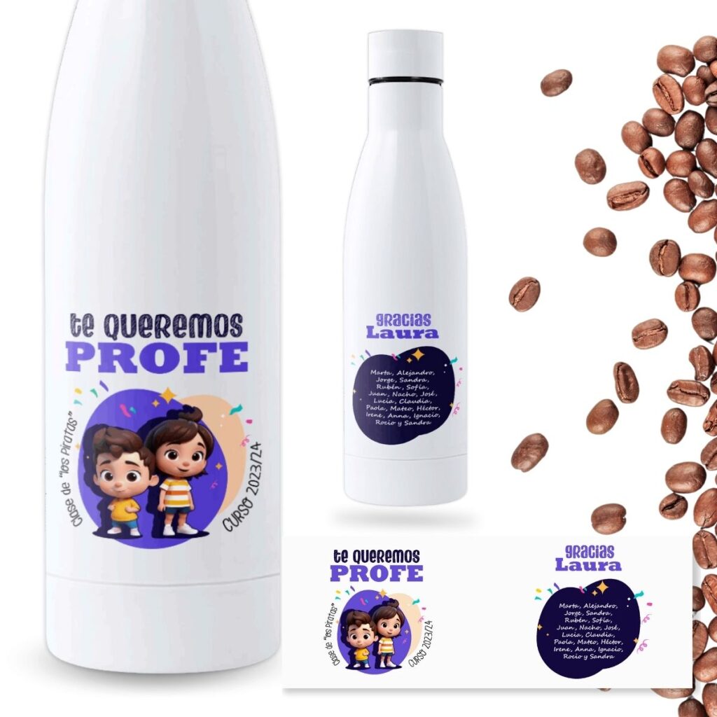 Botella Personalizada para Profesores - Deregaloos.es