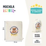 Mochila Algodón Orgullo LGTBIQ+ con la frase "Esta es mi naturaleza, cambiar por ti me da pereza" - Imagen 4
