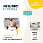 Portafotos de Pizarra Rectangular Personalizado 10 x 15 cm con soporte - Imagen 2