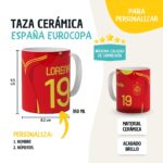 Taza Personalizada Camiseta España Eurocopa - Imagen 2
