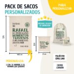 Pack Saco de regalos de Navidad y Saco de carbón personalizados. Diseño Melchor Verde - Imagen 2