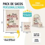 Pack Saco de regalos de Navidad y Saco de carbón personalizados. Diseño Oriente - Imagen 2