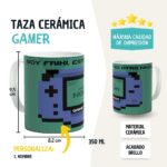 Taza Gamer Personalizada con nombre. Taza videojuegos Pause menu GBA - Imagen 2
