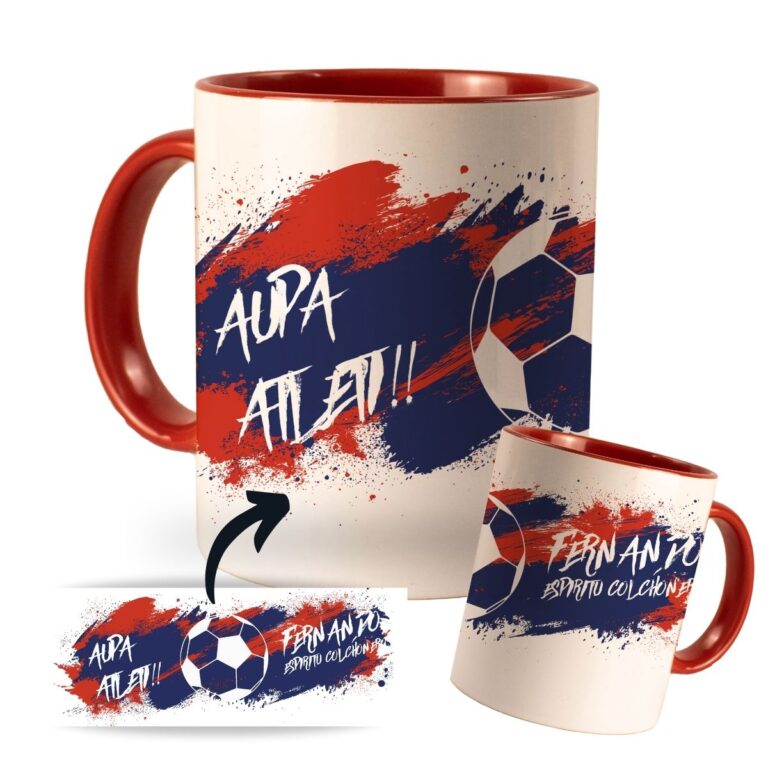 taza aupa atlético personalizada con nombre y número