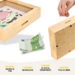 Hucha de Madera Cuadrada con Diseño "Hucha Cerdito de las Palabrotas" - Imagen 3