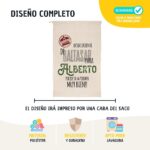 Saco de regalos de Navidad Personalizado con nombre. Con cordón ajustable. Diseño Baltasar - Imagen 7