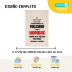 Saco de regalos de Navidad Personalizado con nombre. Con cordón ajustable. Diseño Entrega Melchor - Imagen 7