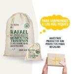 Pack Saco de regalos de Navidad y Saco de carbón personalizados. Diseño Melchor Verde - Imagen 6