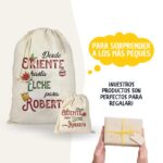 Pack Saco de regalos de Navidad y Saco de carbón personalizados. Diseño Oriente - Imagen 4