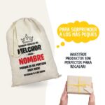 Saco de regalos de Navidad Personalizado con nombre. Con cordón ajustable. Diseño Entrega Melchor - Imagen 6