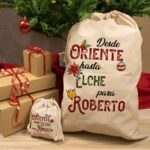 Pack Saco de regalos de Navidad y Saco de carbón personalizados. Diseño Oriente - Imagen 5