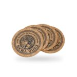 Posavasos de corcho personalizado con nombre. Set de 6 posavasos personalizados.Diseño Mitología.
