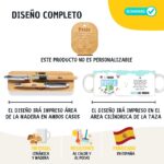 Pack regalo profesor Navidad o fin de curso. Pack Taza personalizada, caja de madera con bolígrafo y tarjeta de agradecimiento de madera para profes. - Imagen 7