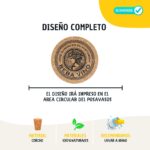 Posavasos de corcho personalizado con nombre. Set de 6 posavasos personalizados.Diseño Mitología. - Imagen 3