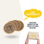 Posavasos de corcho personalizado con nombre. Set de 6 posavasos personalizados.Diseño Mitología. - Imagen 4