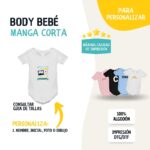 Body bebé personalizado de algodón manga corta. - Imagen 2