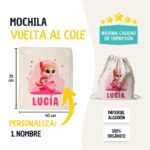 Mochila Saco de Algodón Personalizada Diseño Infantil Patrulla Gatuna - Imagen 3