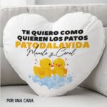 Cojín Forma de Corazón Personalizado con Fotos, personalizable en ambas caras. San Valentin - Imagen 6