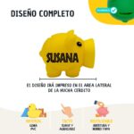Hucha de cerdito personalizada tacto suave. - Imagen 7