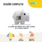 Hucha de cerdito personalizada tacto suave diseño Cactus - Imagen 8