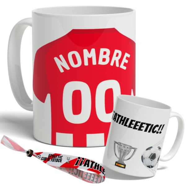 Taza del Athletic de Fútbol Personalizada con Nombre y Número