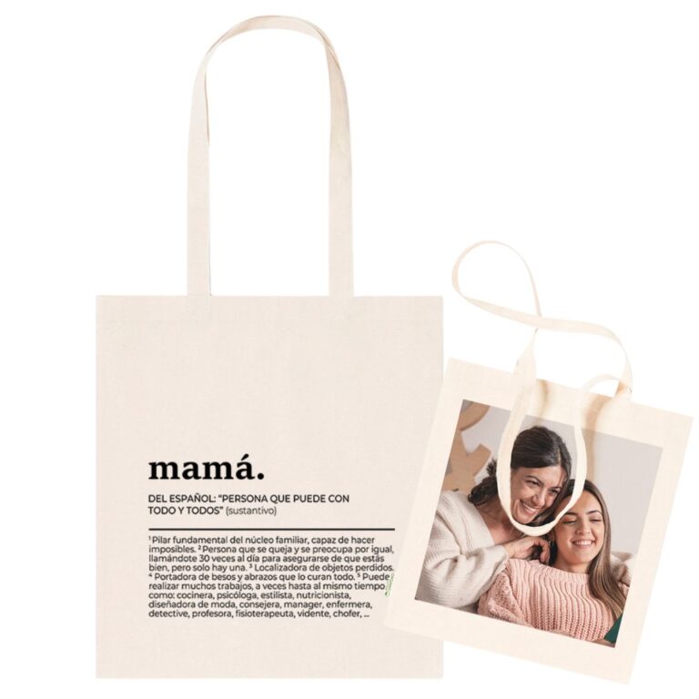 Tote bag personalizada para mamá con frase divertida.