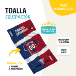 Toalla Personalizada con Nombre y Número – Estilo Camiseta de Fútbol - Imagen 2