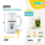 Jarra de Cerveza Personalizada con Camiseta de Fútbol – Nombre + Número - Imagen 2