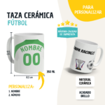 Taza Personalizada Estilo Camiseta de Fútbol - Nombre + Número - Imagen 2