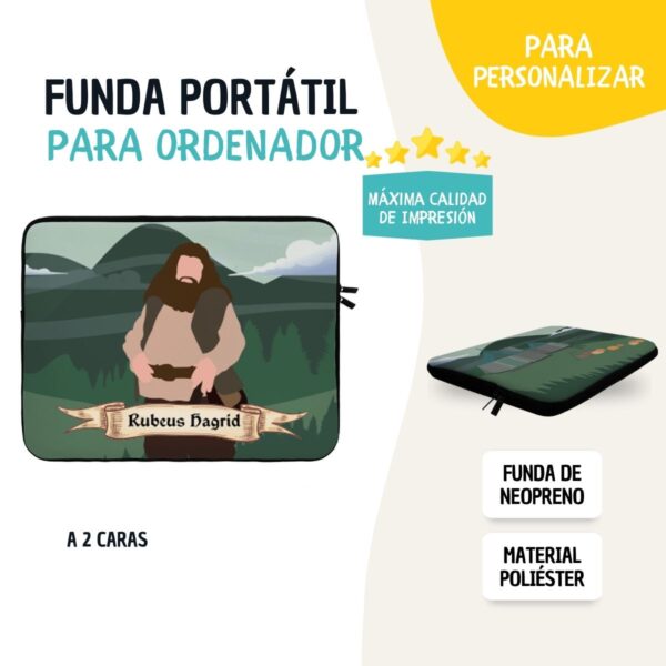 Funda Portátil Harry Potter 13 Pulgadas - Diseño a 2 Caras – Neopreno Friki con Diseño Exclusivo - Imagen 2