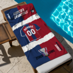 Toalla Personalizada con Nombre y Número – Estilo Camiseta de Fútbol - Imagen 6