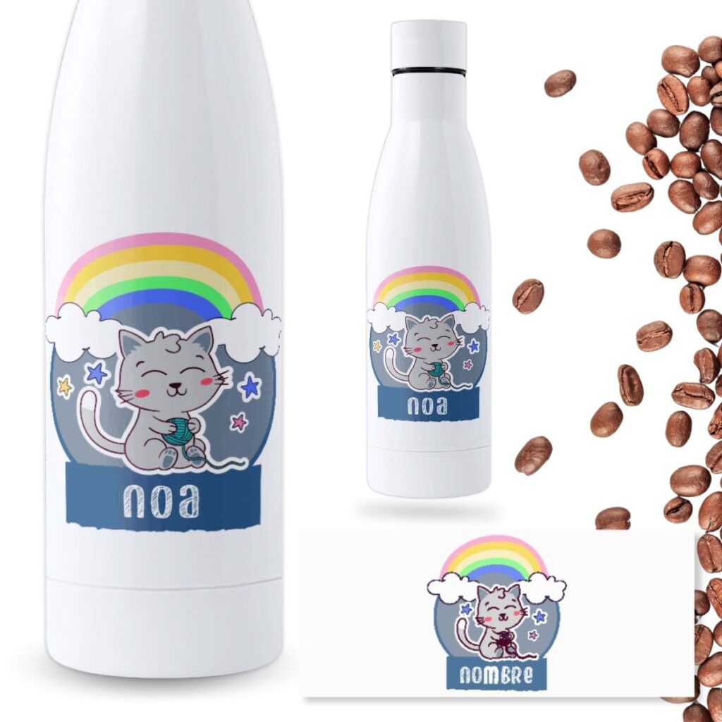 botella infantil personalizada animales con nombre