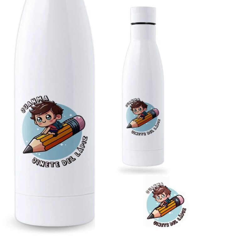 Botella infantil personalizada de 500 ml o 700 ml con nombre