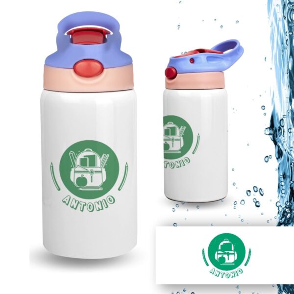 Botella Infantil Personalizada de Acero Inoxidable – Diseño Vuelta al Cole (350 ml) - Imagen 57