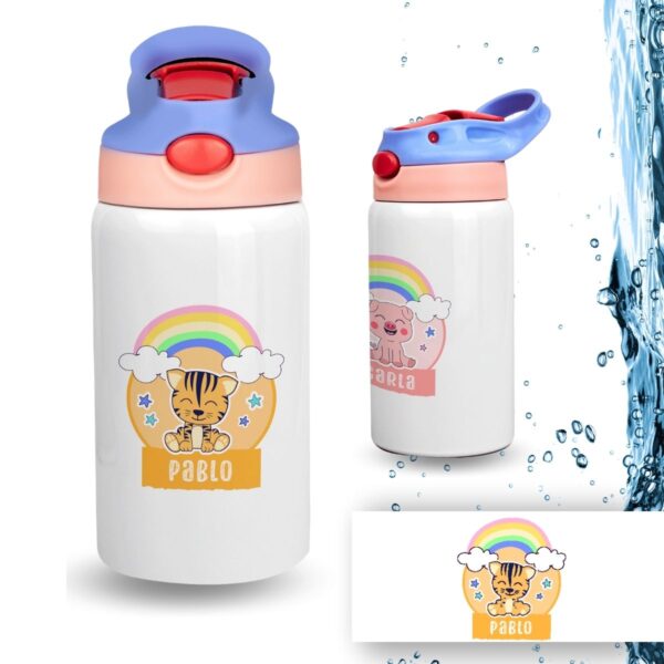 Botella Infantil Personalizada de Acero Inoxidable – Diseño Vuelta al Cole (350 ml) - Imagen 25