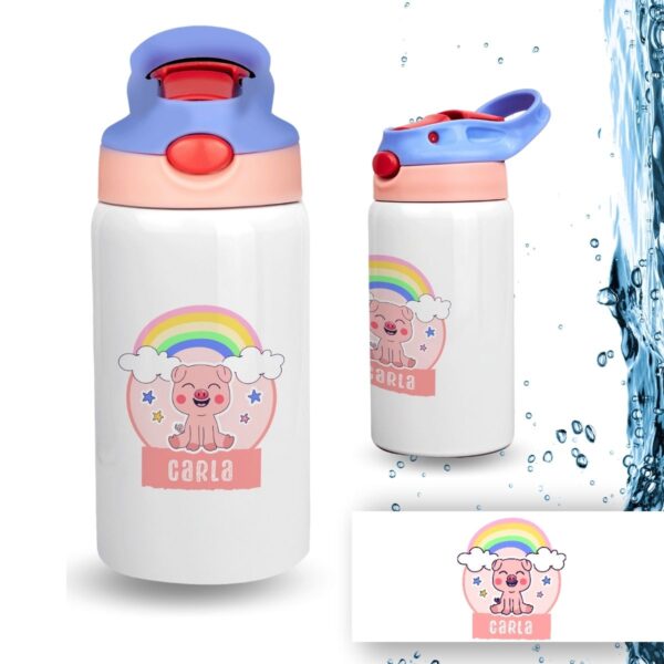 Botella Infantil Personalizada de Acero Inoxidable – Diseño Vuelta al Cole (350 ml) - Imagen 27
