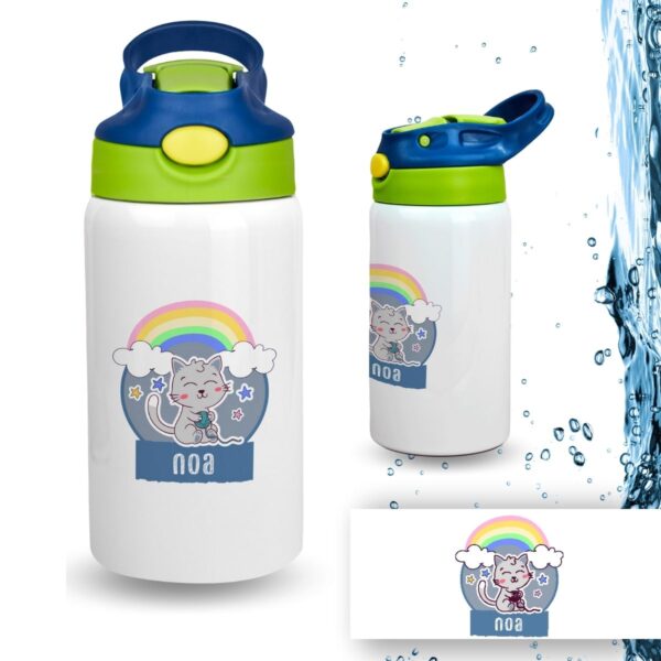 Botella Infantil Personalizada de Acero Inoxidable – Diseño Vuelta al Cole (350 ml) - Imagen 28