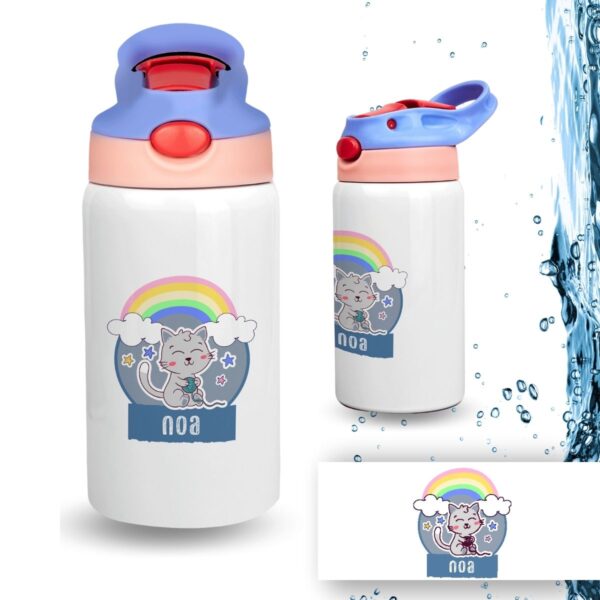 Botella Infantil Personalizada de Acero Inoxidable – Diseño Vuelta al Cole (350 ml) - Imagen 29