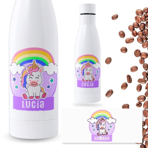 Botella Infantil Personalizada Animales – 500 y 700ml con Nombre - Diseño Infantil - Imagen 2